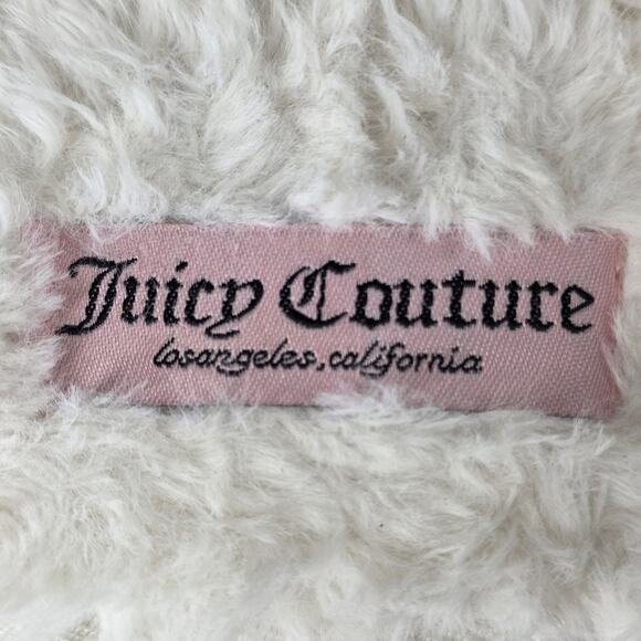 JUICY COUTURE WOMEN'S WHITE FAUX FUR JC-HELINA-2 FLAT SLIPPERS SIZE US 11 - Picture 9 of 10